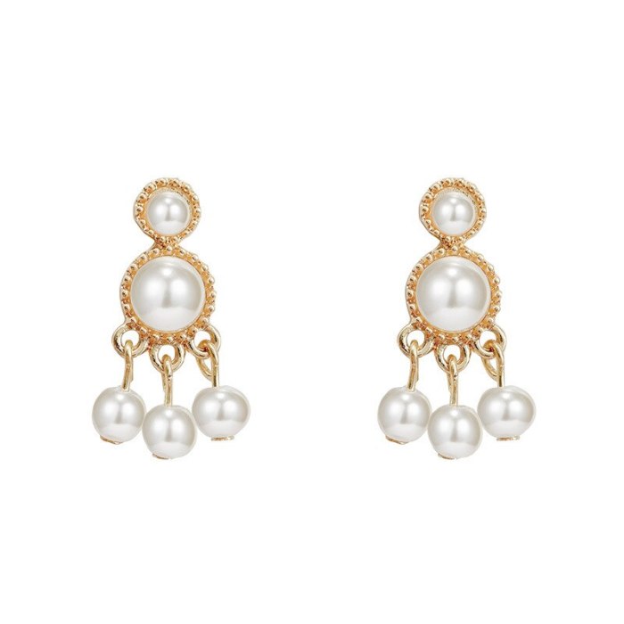 Wholesale 925 Silver Pin Earrings Women's Pearl Tassel Earrings Jewelry Gift