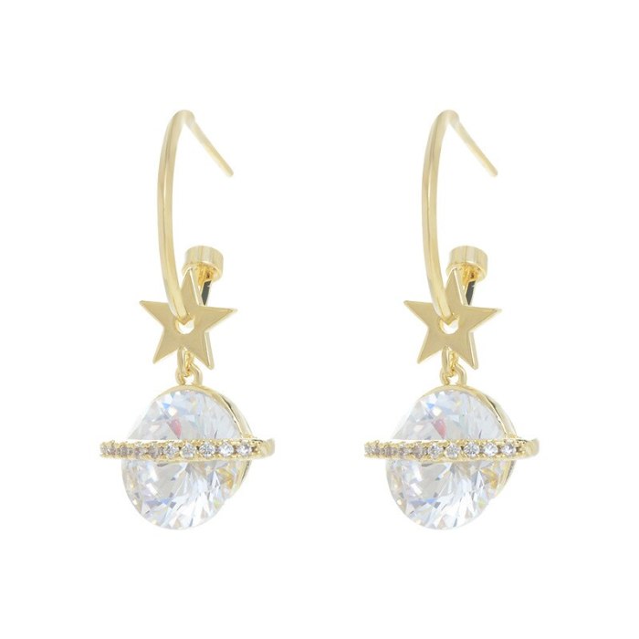 Wholesale New Planet Earrings Women's Sterling Silver Pin Post XINGX Earrings Earring Ornament Jewelry Gift