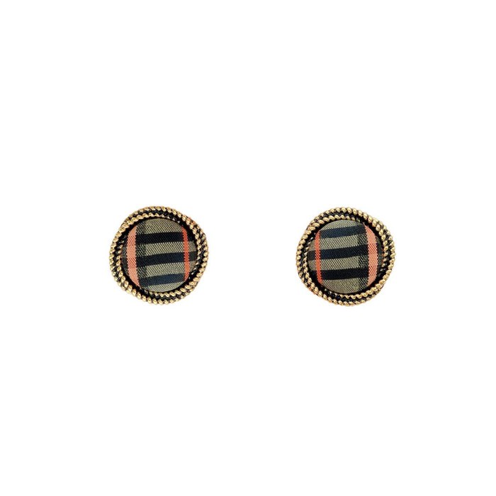 Wholesale New Studs Plaid Earrings 925 Silver Pin Earrings  Classic Trendy Dropshipping Jewelry