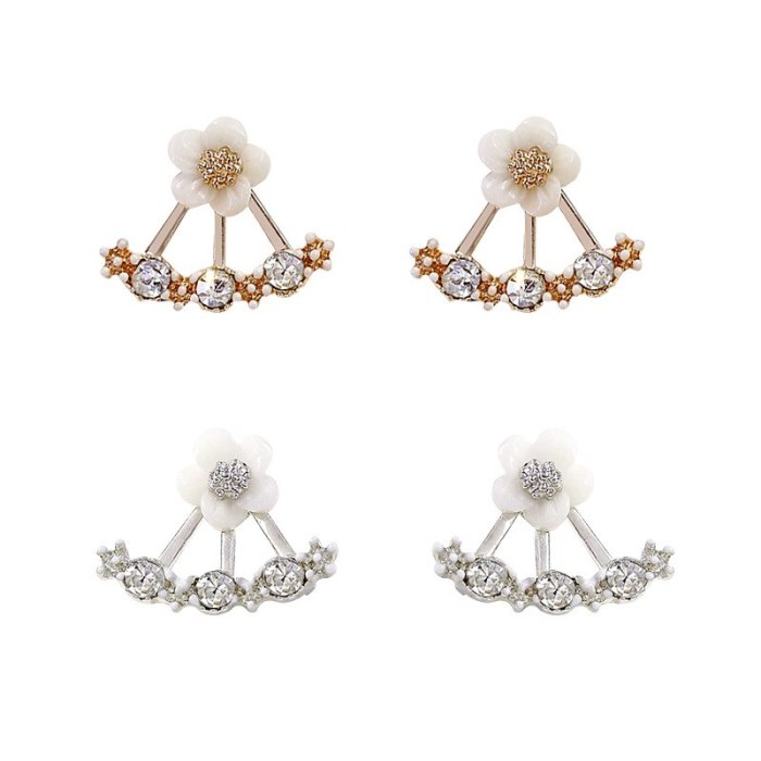Wholesale 925 Silver Pin Flower Earrings for Women  Classic Trendy Fashion Earrings Dropshipping Jewelry