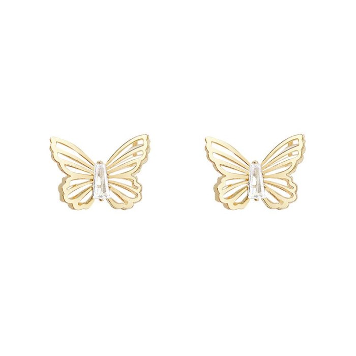 Wholesale 925 silver needle butterfly stud Earrings jewelry Dropshipping Gift