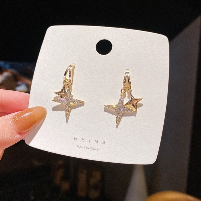 Wholesale Sterling Silver Pin Star Fashion Earrings for Women Earrings Dropshipping Jewelry