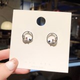 Wholesale 925 Silver Pin Love Heart Earrings Stud Earrings Rhinestone Short Earrings Dropshipping Jewelry