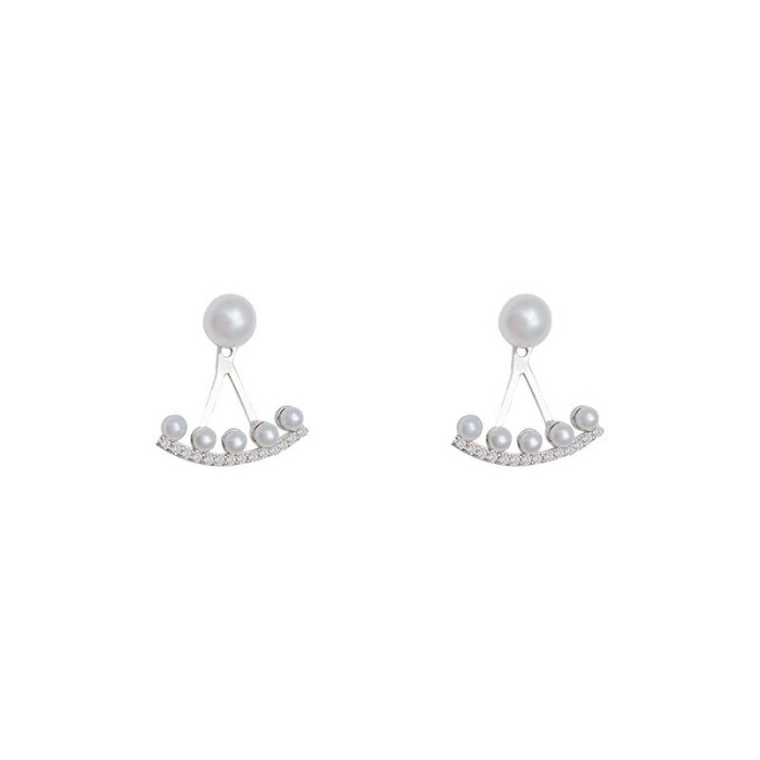 Wholesale 925 Silver Pin Pearl Earrings Women Girl Lady Stud  Earrings Dropshipping Jewelry