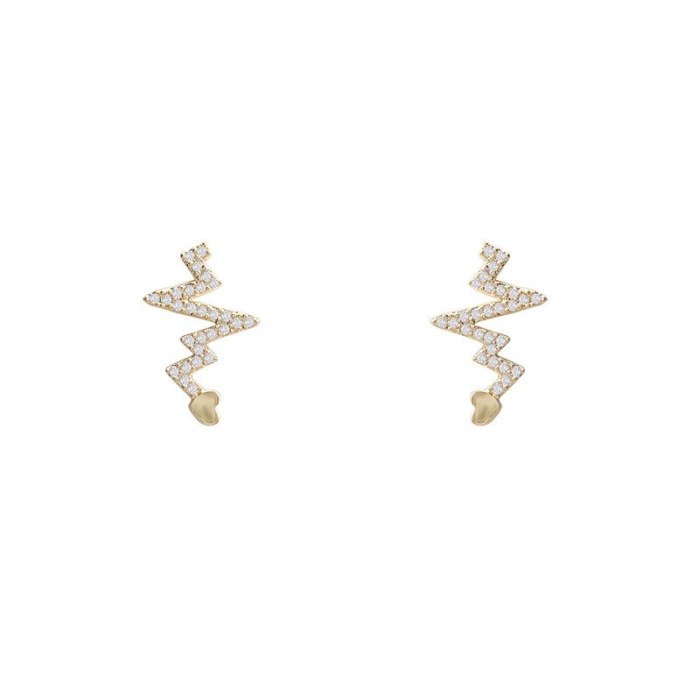 Wholesale Sterling Silver Pin Twisted Tassel Earrings Heart Earrings Fashion Earrings Dropshipping Jewelry