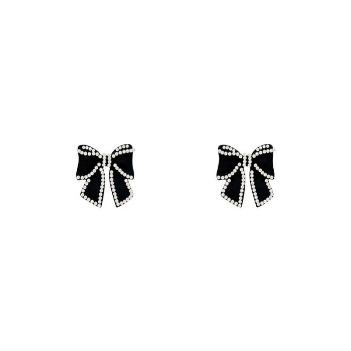 Wholesale Bow Stud Earrings women 925 Silver Pin Earrings Dropshipping Jewelry gift