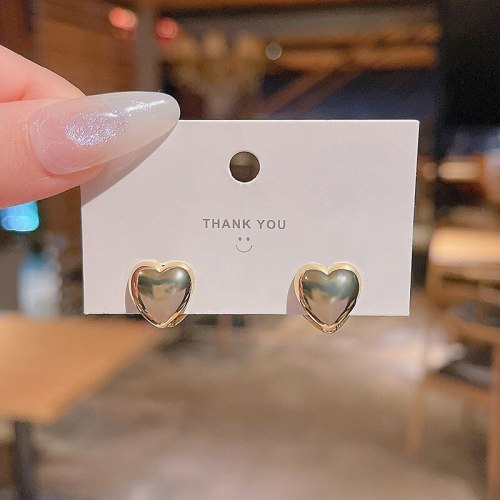 Wholesale New Love Double Layer Temperament Clip Earrings Women Girl Lady Sterling Silver Pin Fashion Dropshipping Jewelry  3196