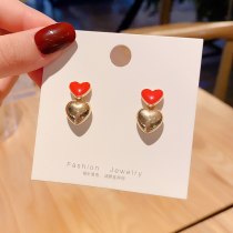 Wholesale Love Heart Earrings Heart-Shaped 925 Silver Stud Earrings Wholesale Dropshipping Jewelry
