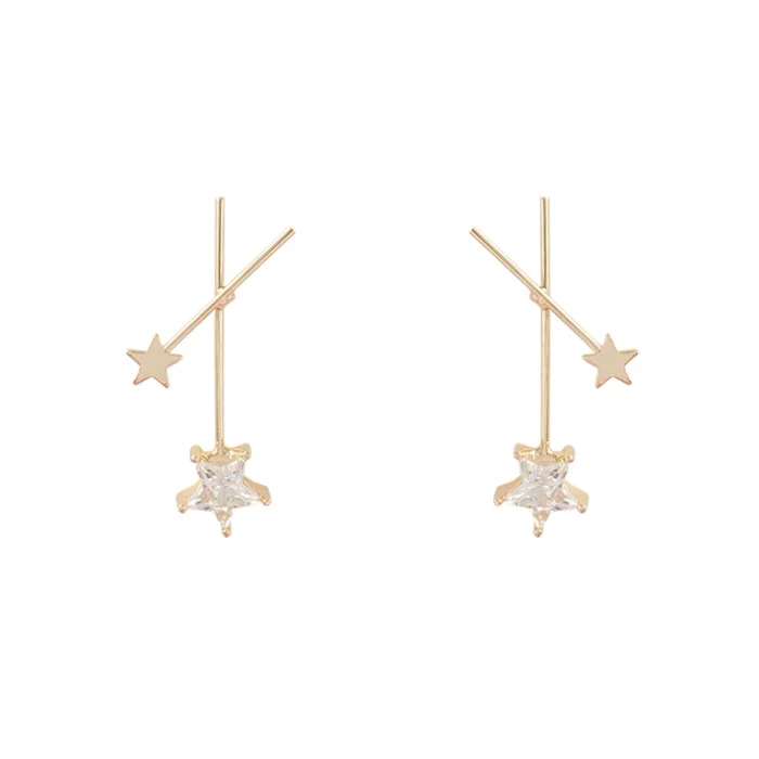 Wholesale 202020new Long Earrings Female Women Five-Pointed Star Jewellery Drop Shipping Gift