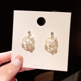 Wholesale Hoop Flower Earrings Female Women Pearl Earrings Drop Shipping Gift
