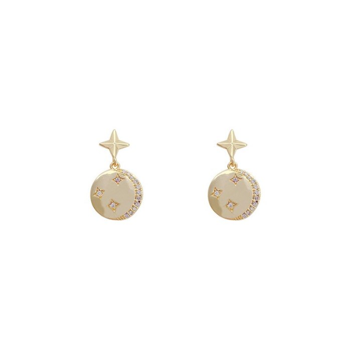 Wholesale Sterling Silvers Pin New Round Fashion Earrings Female Women Stud Earrings Jewellery Drop Shipping Gift