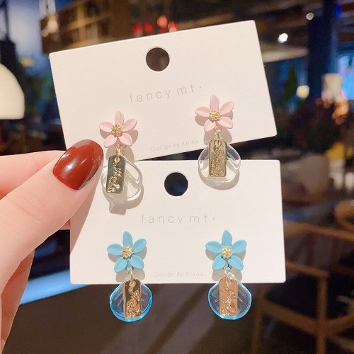 Wholesale 925 Silvers Pin Flower Earrings Crystal Ear Studs Earrings For Women Drop Shipping Gift