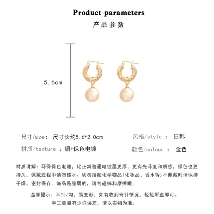 Wholesale Sterling Silvers Pin Ear Fashion Metal Pearl Eardrops Earrings Women Drop Shipping Gift