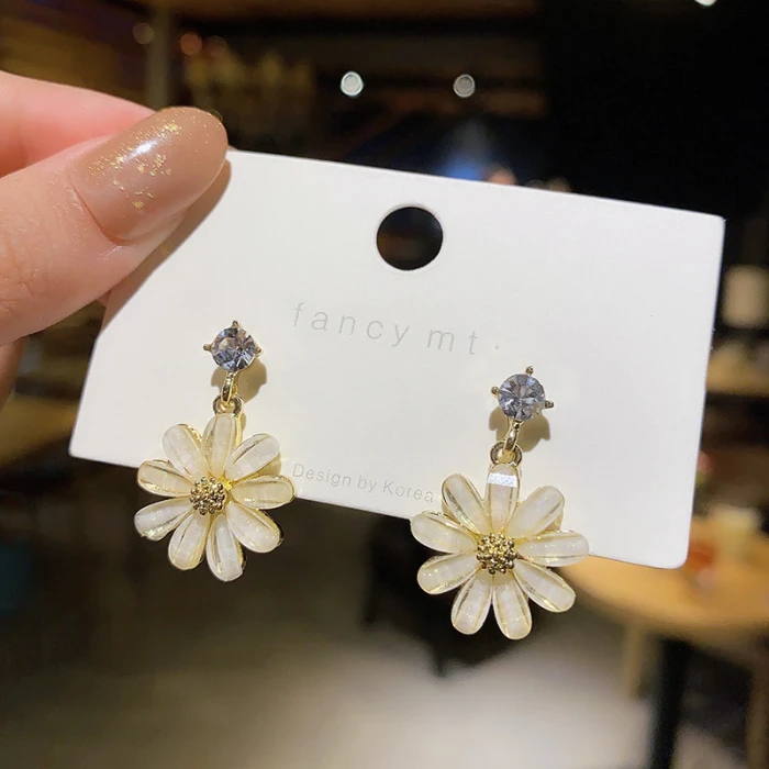Wholesale Sterling Silvers Pin Flower Earrings Ear Studs Earrings Drop Shipping Gift