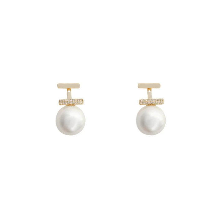 Wholesale Pearl A Pair Of Earrings Dual Purpose Sterling Silvers Pin Ear Studs Earrings Drop Shipping Gift