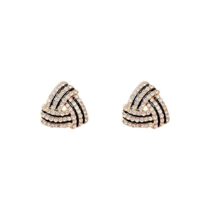 Wholesale Sterling Silvers Needle New Triangle Earrings Female Stud Earrings Drop Shipping Women Gift