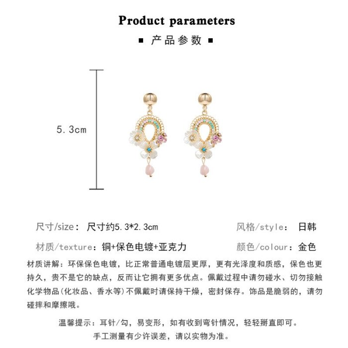 Wholesale Sterling Silvers Needle Flower Earrings Female Stud Earrings Drop Shipping Women Gift