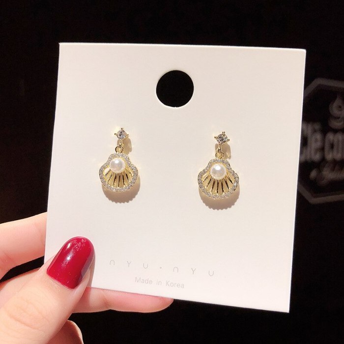 Wholesale 925 Silvers Needle New Shell Earrings Female Stud Earrings Drop Shipping Women Gift