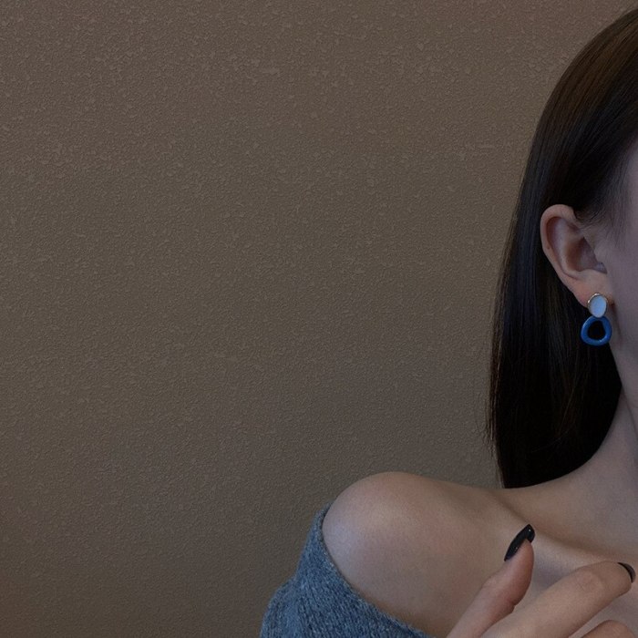 Wholesale New Blue Color Earrings Ear Studs Earrings Drop Shipping Women Gift