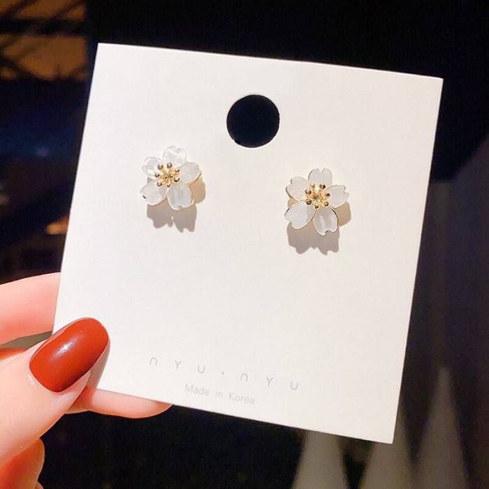 Wholesale Flower Earrings Stud Earrings for Women 925 Silvers Pin Ear Jewelry Dropshipping Gift