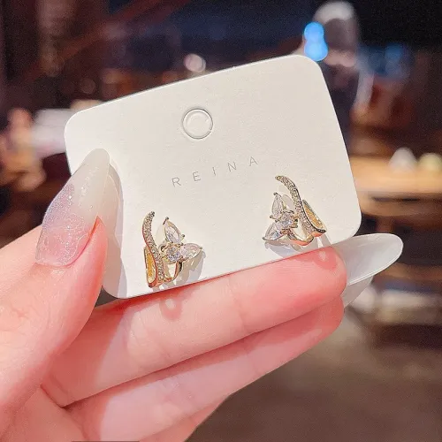 Wholesale Sterling Silvers Pin New Flower Earrings Female Women Stud Earrings Dropshipping Gift