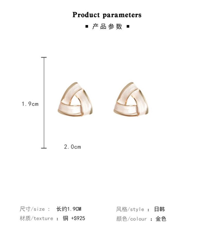 Wholesale 925 Silvers Pin Earrings Triangle Earrings Eardrops Dropshipping Gift
