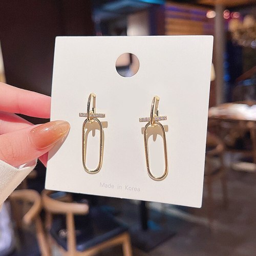 Wholesale Sterling Silvers Pin round Ring Earrings Female Women Stud Earrings Dropshipping Gift