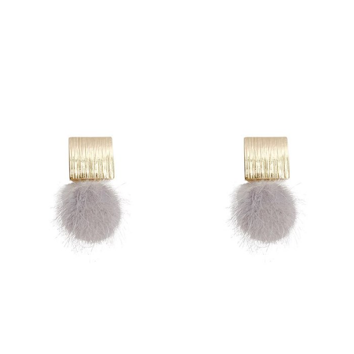 Wholesale 925 Silvers Pin Fur Ball Earrings Korean Stud Earrings Women Earrings Dropshipping Gift