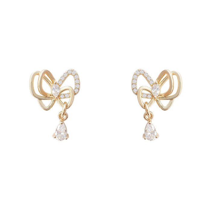 Wholesale Sterling Silvers Pin Bow Earrings Eardrops Stud Earrings Dropshipping Gift