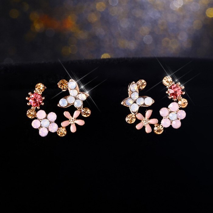 Wholesale 925 Silvers Pin Flower Earrings Circle Earrings Stud Earrings Dropshipping Gift