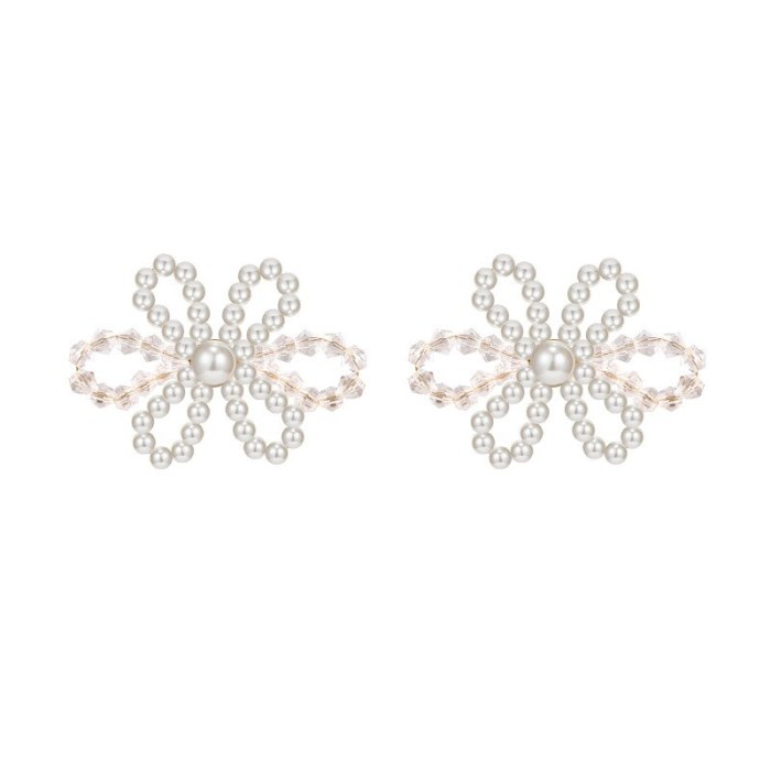 Wholesale Sterling Silvers Pin New Bow Earrings Women's Pearl Stud Earrings Dropshipping Gift