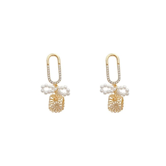 Wholesale Sterling Silvers Pin New Zircon Earrings Female Women Flower Stud Earrings Dropshipping Gift