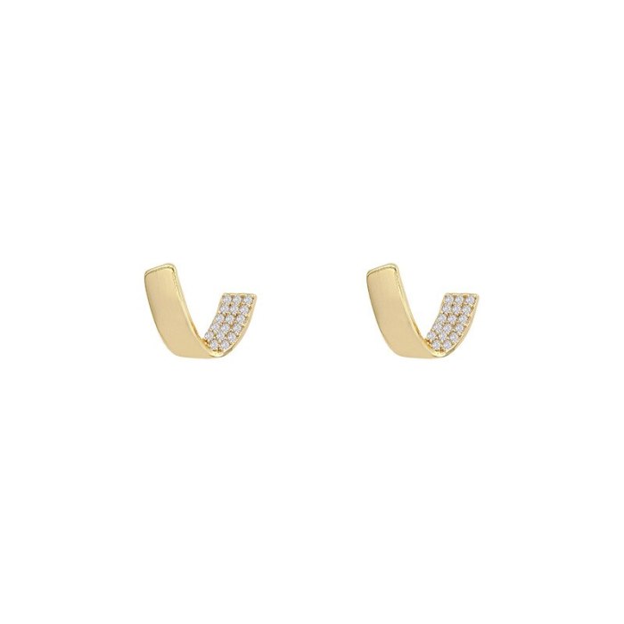 Wholesale Sterling Silvers Pin Zircon Earrings for Women New Studs Earrings Dropshipping Gift