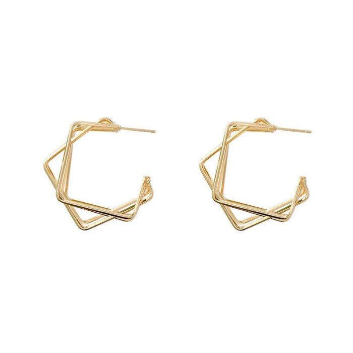 Wholesale Sterling Silvers Pin Triangle Earrings Diamond Stud Earrings Dropshipping Gift
