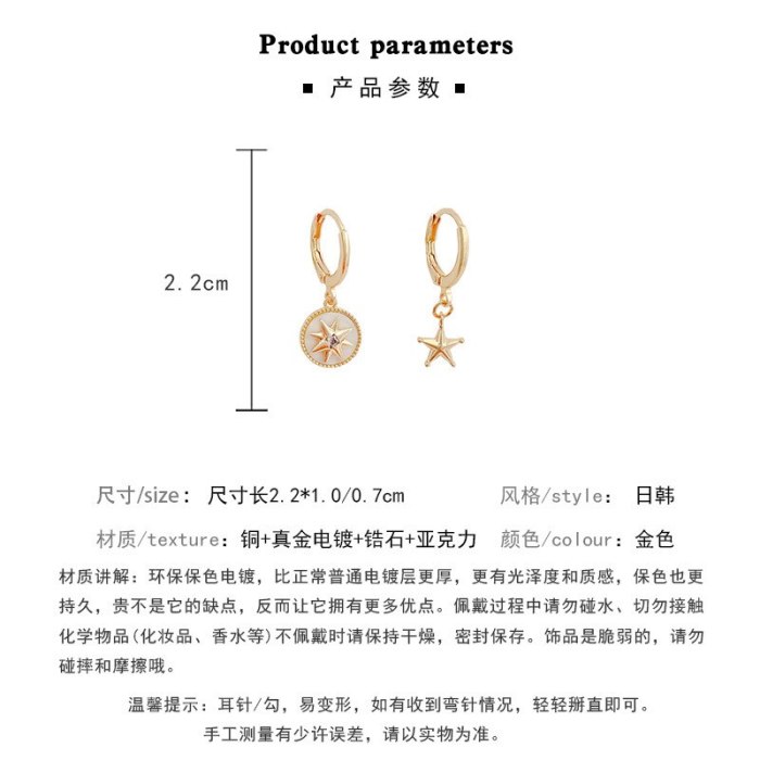 Drop Shipping Sterling Silvers Post Six-Pointed Star Earrings Female Women Girl Lady Stud Earrings Gift  Jewelry