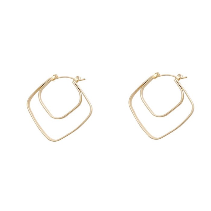 Drop Shipping Sterling Silvers Post Geometric Ear Studs Earrings Female Women Girl Lady Earrings Gift  Jewelry