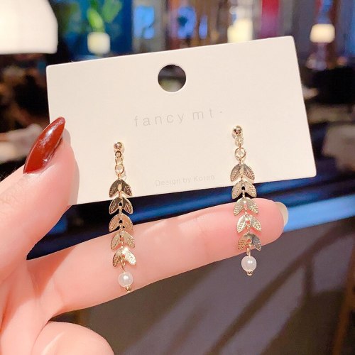 Drop Shipping Sterling Silvers Post Wheat Stud Earrings Tassel Eardrop Earring Gift  Jewelry