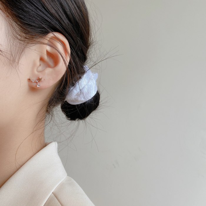 Drop Shipping Sterling Silvers Post Ear Studs XINGX Earrings Female Women Girl Lady Eardrops Gift  Jewelry