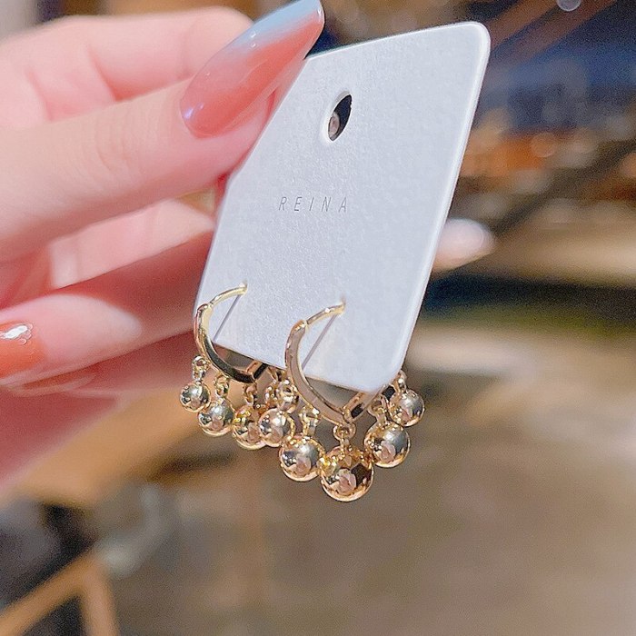 Drop Shipping Drop-Shaped Ball Pendant Earrings For Women Sterling Silvers Post Ear Studs Earrings Gift  Jewelry