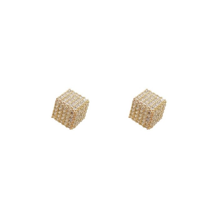 Drop Shipping Sterling Silvers Post Square Stud Earrings Gift  Jewelry