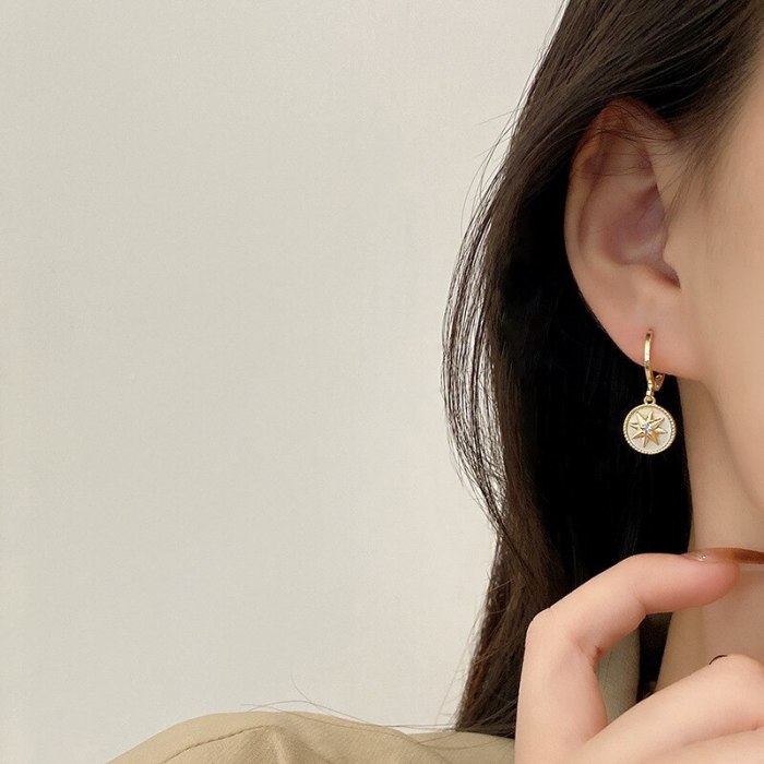 Drop Shipping Sterling Silvers Post Six-Pointed Star Earrings Female Women Girl Lady Stud Earrings Gift  Jewelry