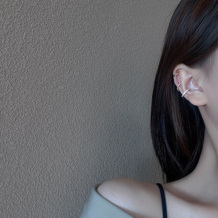 Drop Shipping New Circle Ear Clip 3-Piece Set Pierced Earrings Women Gift  Jewelry