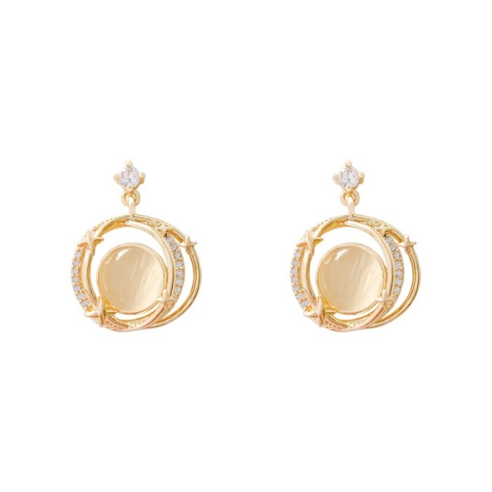Drop Shipping Opal XINGX Earrings Eardrops Female Women Girl Lady Sterling Silvers Post Earrings Gift  Jewelry