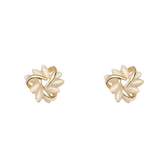 Drop Shipping Sterling Silvers Post New Flower Earrings Female Women Girl Lady Stud Earrings Gift  Jewelry