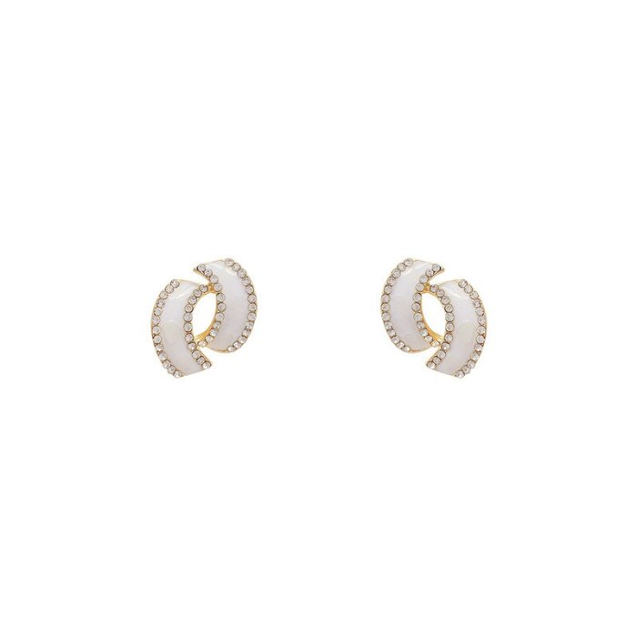 Drop Shipping Sterling Silvers Post Enamel Earrings Female Women Girl Lady Stud Earrings Gift  Jewelry