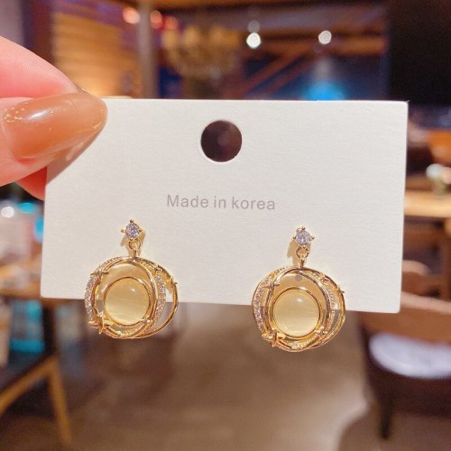 Drop Shipping Opal XINGX Earrings Eardrops Female Women Girl Lady Sterling Silvers Post Earrings Gift  Jewelry