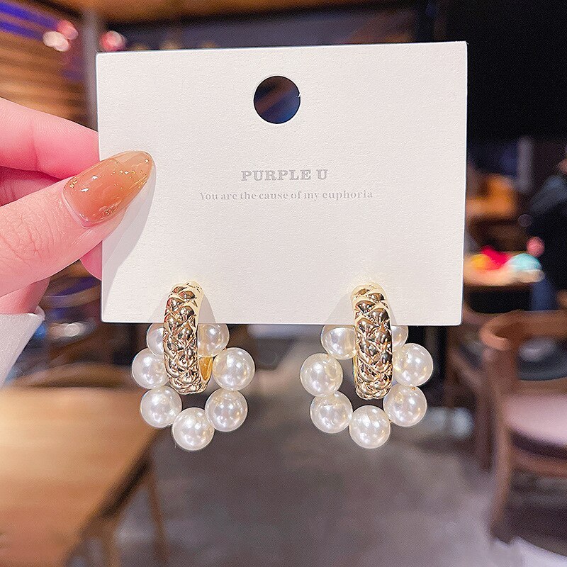 Drop Shipping Sterling Silvers Post Pearl Earrings For Women New Earrings Gift  Jewelry