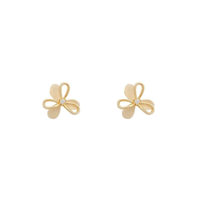 Drop Shipping Sterling Silvers Post New Flower Opal Earrings Female Women Girl Lady Stud Earrings Gift  Jewelry
