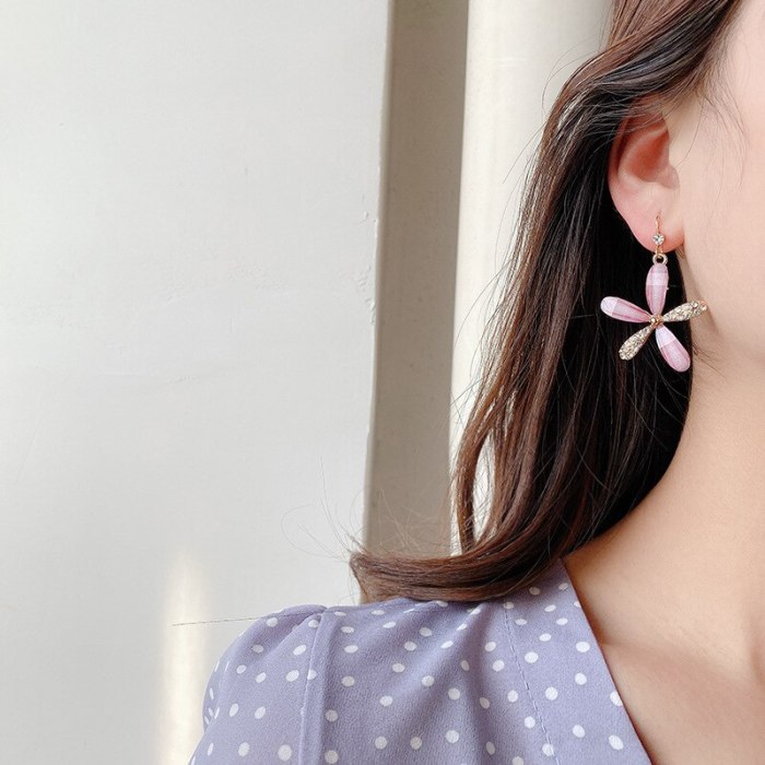 Sterling Silver Post Purple Daisy Stud Earrings Flower Earrings For Women