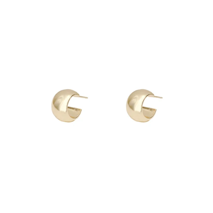 925 Silver Post Bean-Shaped Stud Earrings Female Earrings